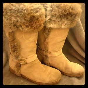 Slightly worn coach boots